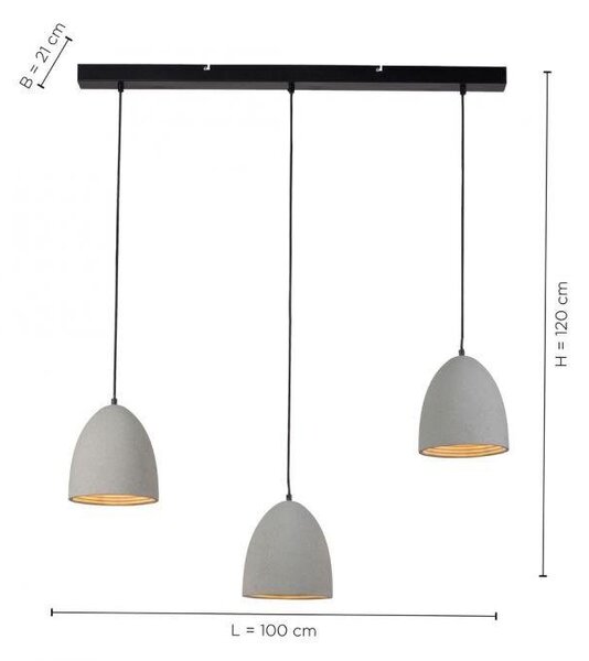 Paul Neuhaus Závěsné svítidlo ETON, 3xE27, š. 100 cm