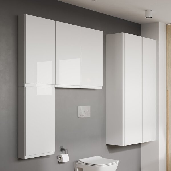 Cersanit Moduo skříňka 40x14.1x80 cm boční závěsná bílá S590-028-DSM