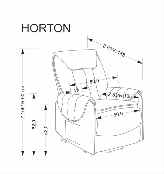 Halmar Relaxační křeslo HORTON béžové