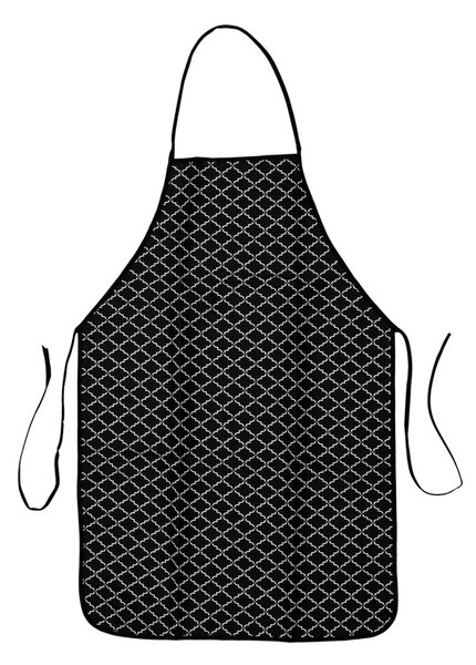 Černo-bílá kuchyňská zástěra CLOVER