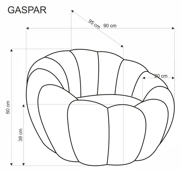 Halmar Čalouněné křeslo GASPAR 2 béžové