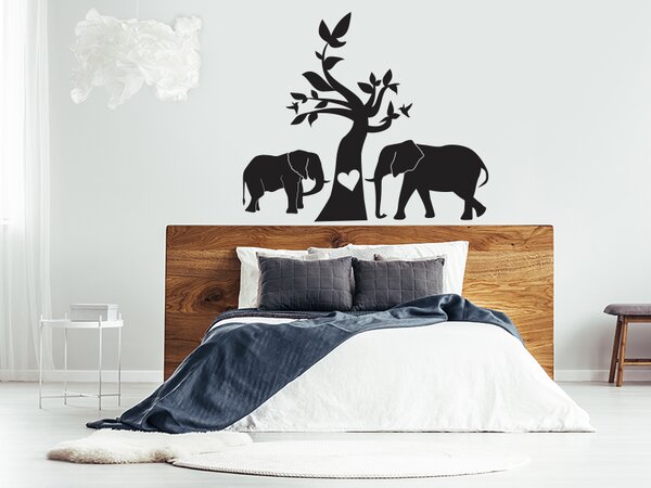 Zamilovaní sloni 141 x 120 cm