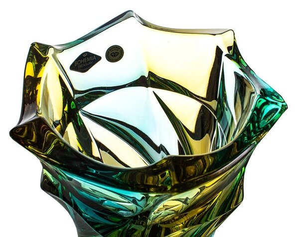 KŘISTÁLOVÁ VÁZA BOHEMIA FLAMENCO LEMON 380MM