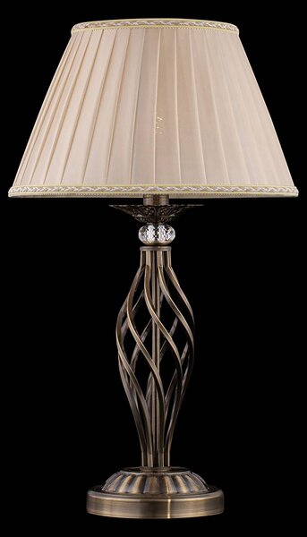 Maytoni Grace stolní lampa 1 zdroj mosaz/béžová, Mosaz / zlato, Obývací pokoj / jídelna, kov, Venkovský / rustikální