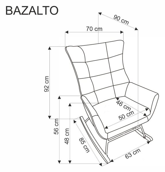 Halmar Houpací křeslo BAZALTO černé