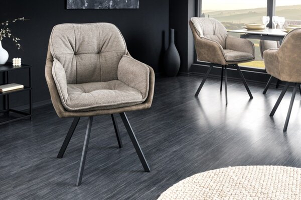 Jídelní židle LOUNGER vintage taupe otočná Nábytek | Jídelní prostory | Jídelní židle | Křesložidle
