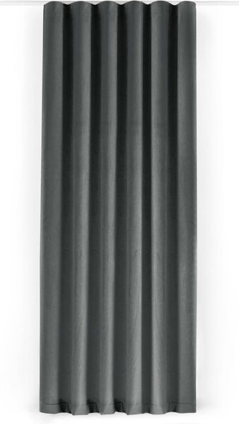 Tmavě šedý sametový dimout závěs 200x250 cm Velto – Filumi