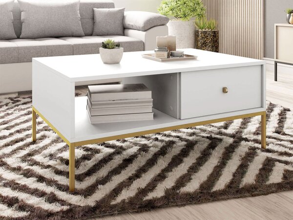 Konferenční stolek Tonkor Gold TL104, Barva: bílá 5903211275760
