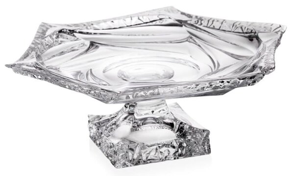 KŘISTÁLOVÝ PODNOS BOHEMIA FLAMENCO ICE NA NOZE 330MM