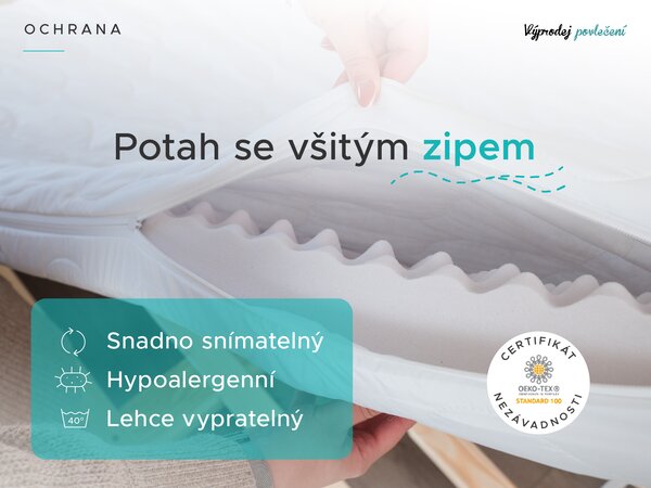Pěnová matrace DELUXE 90 x 200 cm Ochrana matrace: VČETNĚ chrániče matrace