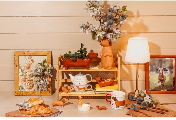 Keramický obal na květináč Sausage Dog – Sass & Belle