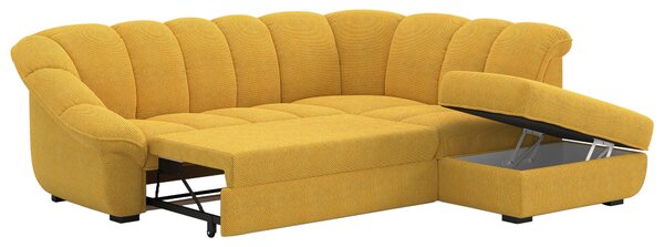 SEDACÍ SOUPRAVA, textil, hořčicově žlutá Welnova - Sedací soupravy