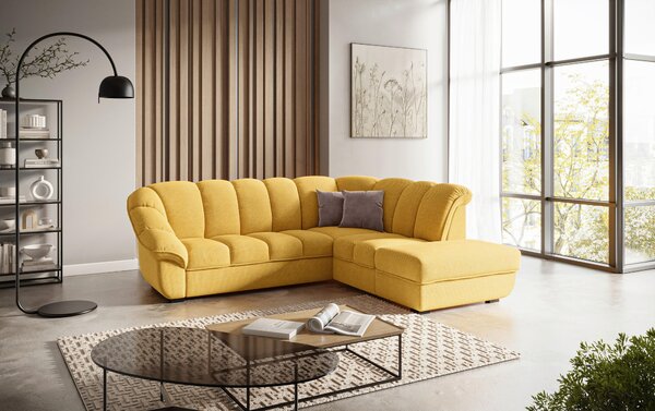 SEDACÍ SOUPRAVA, textil, hořčicově žlutá Welnova - Sedací soupravy