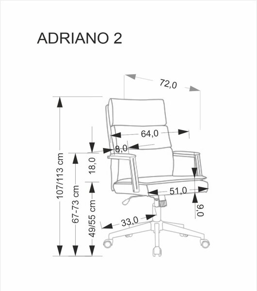 Halmar Kancelářské křeslo ADRIANO 2 černá