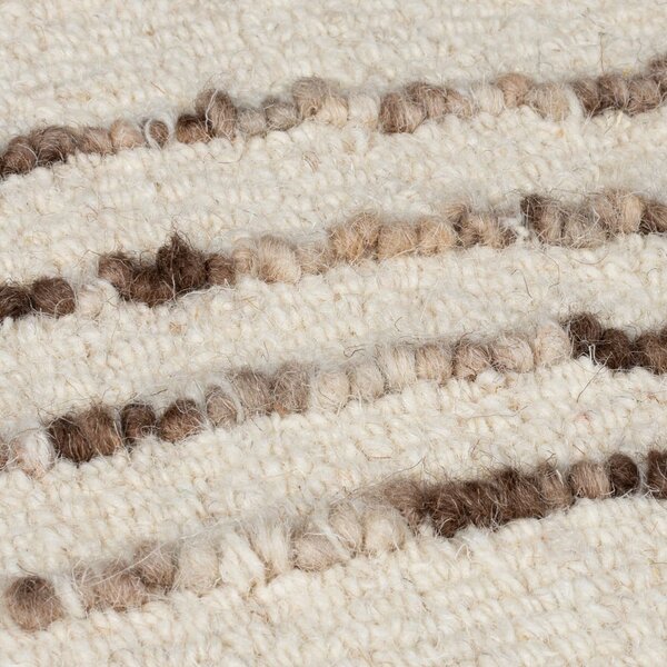 Hnědý/krémový vlněný koberec 80x150 cm Abstract Swirl – Flair Rugs