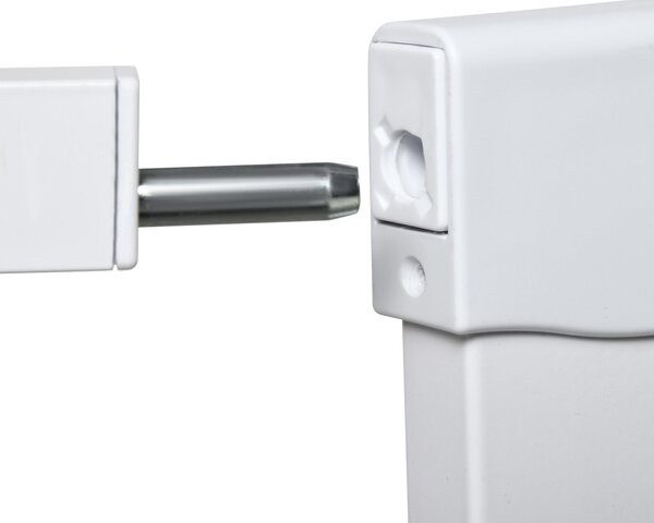 PawHut Psí Bezpečnostní Brána Rozšiřitelná 75-103 cm Svézový Dveřní Zábrana s 2 Rozšířeními 7 a 14 cm Dvojitý Zámek Automatické Zavírání Bílé | Aosom
