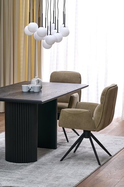 Halmar Rozkládací jídelní stůl BOLERO 160(250)x90 dub přírodní/černá