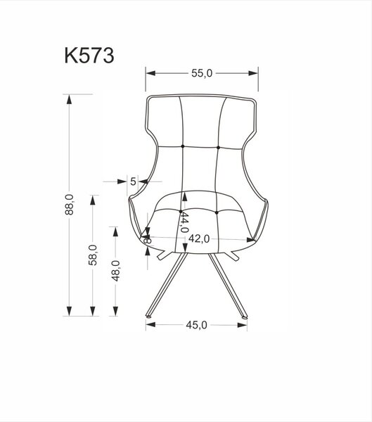 Halmar Jídelní židle / křeslo K573 šedá