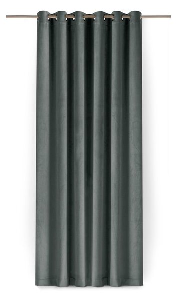 Tmavě šedý sametový dimout závěs 265x175 cm Velto – Filumi