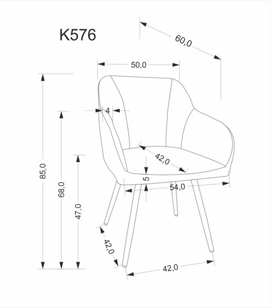 Halmar Jídelní židle / křeslo K576 béžová
