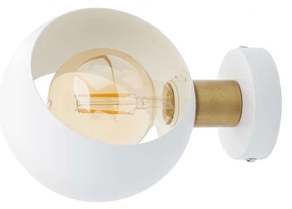 TK-LIGHTING Nástěnné designové osvětlení CYKLOP, 1xE27, 60W, kulaté, bílé 2745
