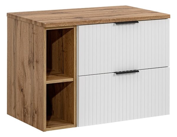 Koupelnová skříňka s deskou ADEL White D80/2 | 80 cm