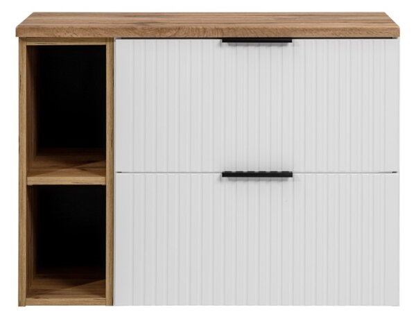 Koupelnová skříňka s deskou ADEL White D80/2 | 80 cm