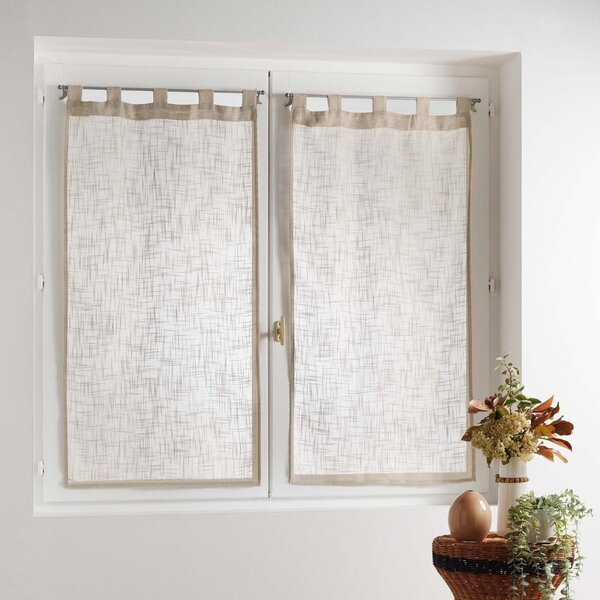 Hnědé záclony v sadě 2 ks 60x90 cm Haltona – douceur d'intérieur