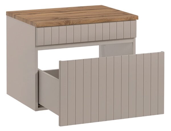 Koupelnová skříňka s umyvadlem a deskou ICONIC Cashmere DU60/1 | 60 cm