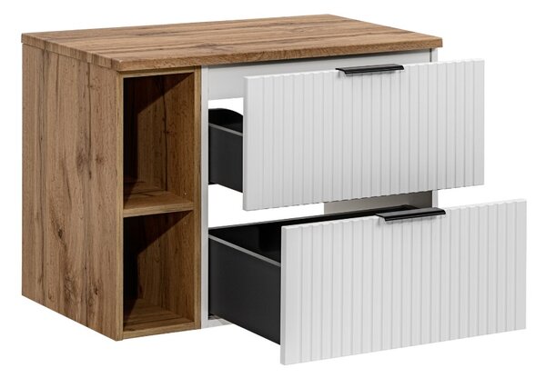 Koupelnová skříňka s deskou ADEL White D80/2 | 80 cm