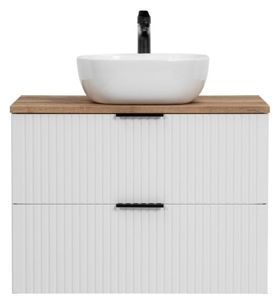 Koupelnová skříňka s umyvadlem a deskou ADEL White DU80/1 | 80 cm