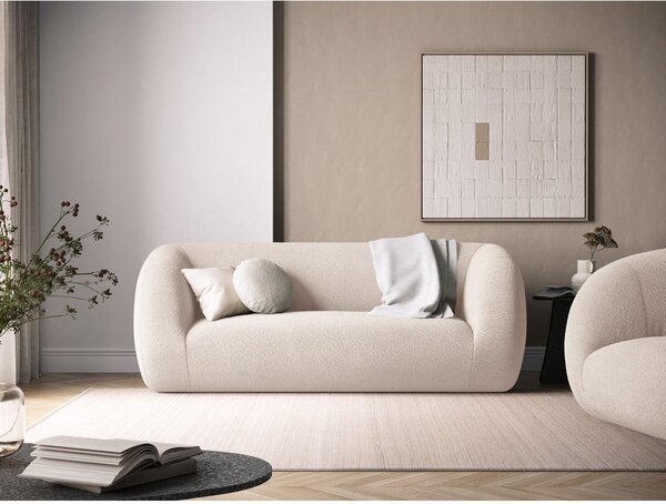 Krémová pohovka z textilie bouclé 210 cm Essen – Cosmopolitan Design