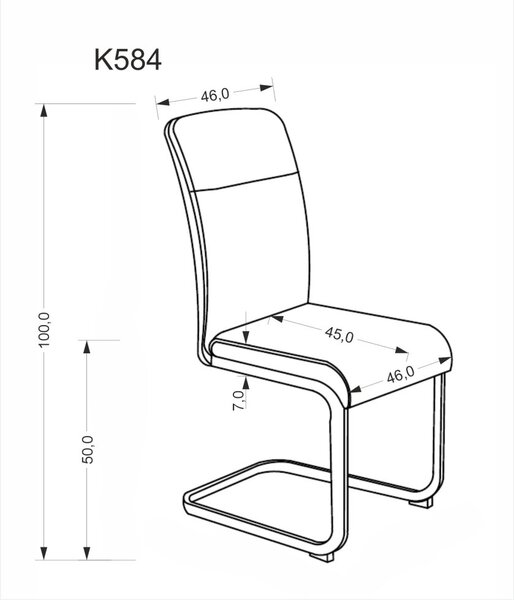 Halmar Jídelní židle K584 béžová/šedá