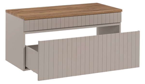 Koupelnová skříňka s umyvadlem a deskou ICONIC Cashmere DU100/1 | 100 cm