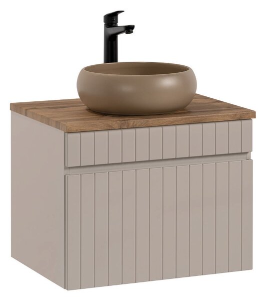 Koupelnová skříňka s umyvadlem a deskou ICONIC Cashmere DU60/1 | 60 cm