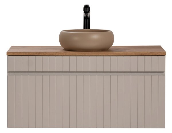 Koupelnová skříňka s umyvadlem a deskou ICONIC Cashmere DU100/1 | 100 cm