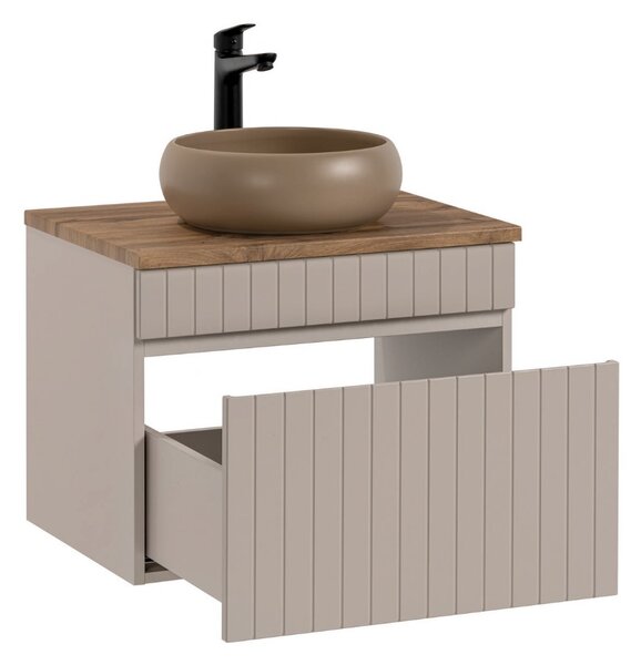 Koupelnová skříňka s umyvadlem a deskou ICONIC Cashmere DU60/1 | 60 cm