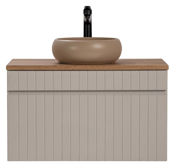 Koupelnová skříňka s umyvadlem a deskou ICONIC Cashmere DU80/1 | 80 cm