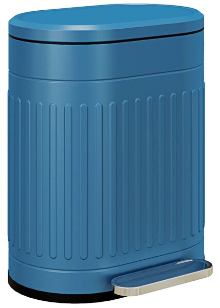 HOMCOM Kuchyňský Koš na Odpady, 20L, Pedálový Koš, Oválný, Kovový s Tichým Uzávěrem, Ochrana proti Otiskům, Odnímatelný Vnitřní Kbelík, 36,5 x 31,2 x
