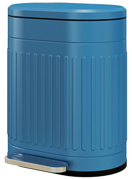 HOMCOM Kuchyňský Koš na Odpady, 20L, Pedálový Koš, Oválný, Kovový s Tichým Uzávěrem, Ochrana proti Otiskům, Odnímatelný Vnitřní Kbelík, 36,5 x 31,2 x