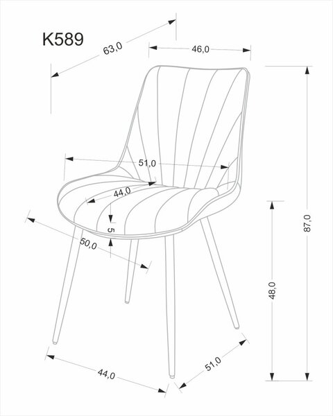 Halmar Jídelní židle K589 béžová