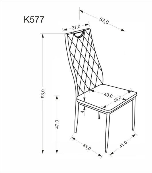 Halmar Jídelní židle K577 černá