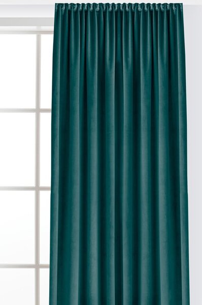 Sametový dimout závěs v petrolejové barvě 200x250 cm Velto – Filumi