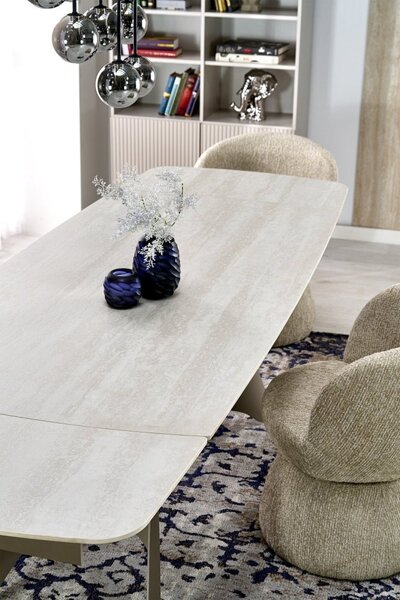 Halmar Rozkládací jídelní stůl SALIX 180(260)x90 traventin/kašmír