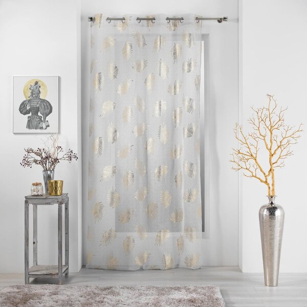 Záclona v béžové a zlaté barvě 140x280 cm Sunny – douceur d'intérieur