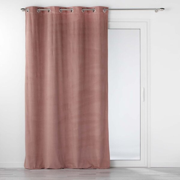 Růžový sametový závěs 140x260 cm Velouriane – douceur d'intérieur