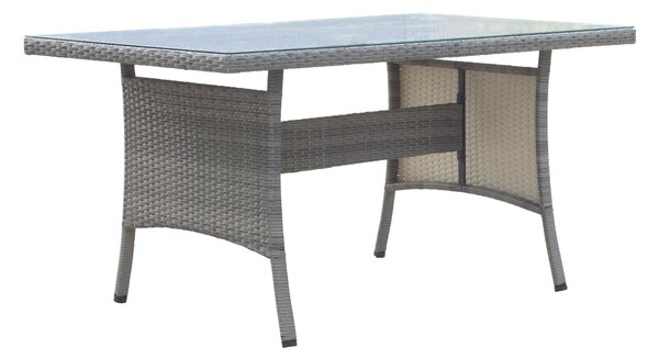 Zahradní ratanový stůl Haiti PREMIUM se skleněnou deskou