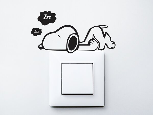 Snoopy na vypínač 30 x 15 cm