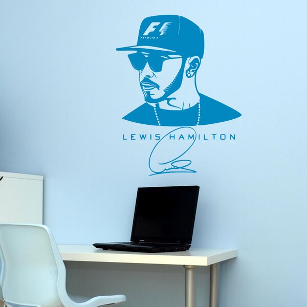 Živá Zeď Samolepka Lewis Hamilton F1 Barva: černá