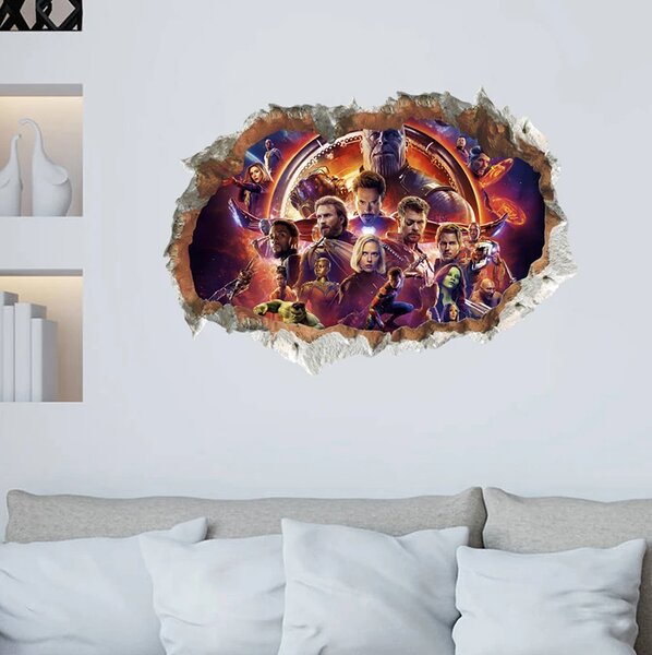 Živá Zeď Samolepka Avengers Infinity War
